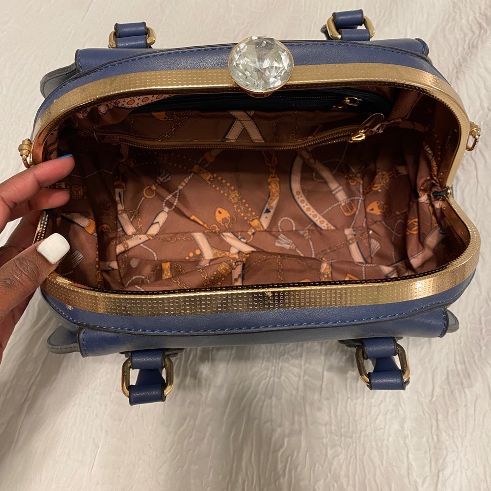 Blue Barrel Tote/ Handbag